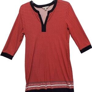 Banana republic women’s red & black 3-4 sleeves mini dress size medium
